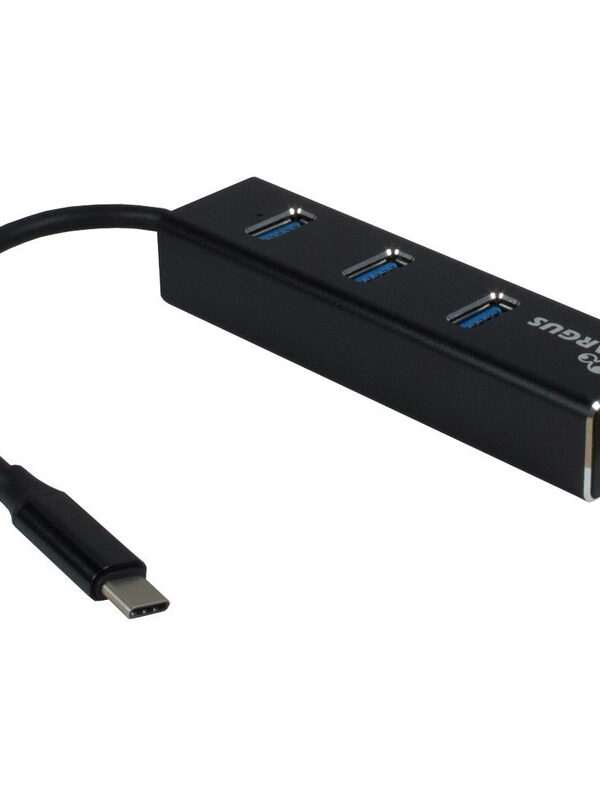 INTER-TECH ARGUS IT-410 gigabit LAN USB Type C 3-port Hub mrežni adapter