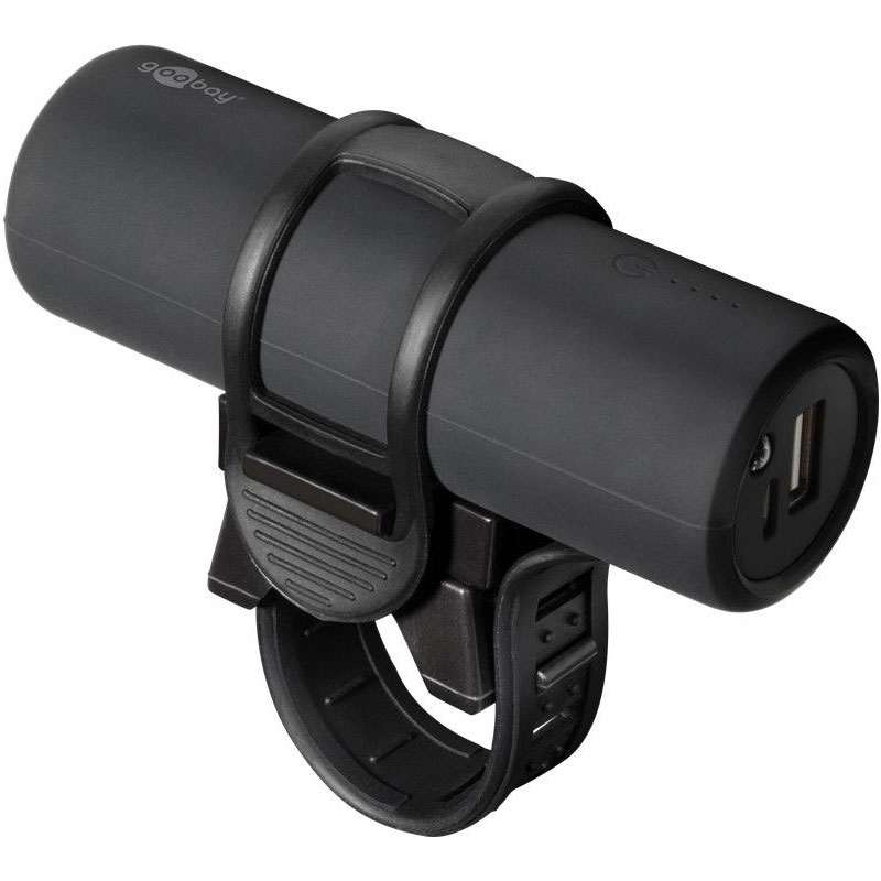 GOOBAY Bike-Power 5000 mAh LED svetilka nosilec za kolo prenosna baterija