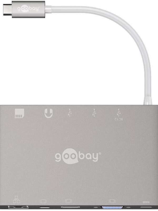 GOOBAY USB-C / RJ45 + HDMI + VGA + miniDP + 3xUSB3.0 + 3