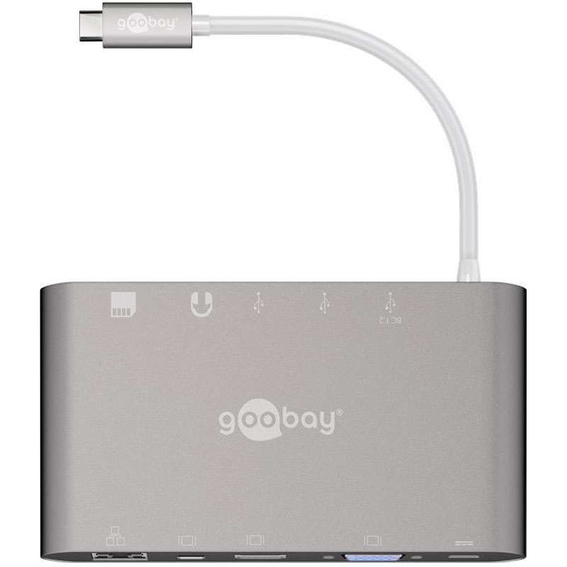 GOOBAY USB-C / RJ45 + HDMI + VGA + miniDP + 3xUSB3.0 + 3