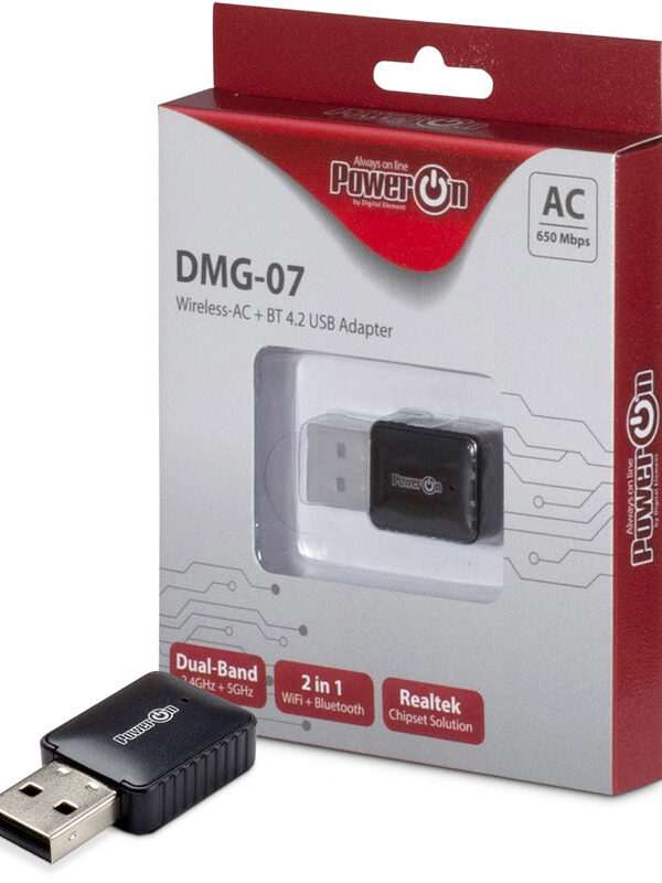 INTER-TECH DMG-07 AC650 Dual Band WLAN  Bluetooth USB brezžični mrežni adapter
