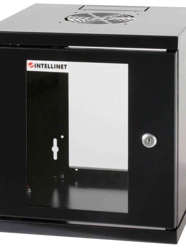INTELLINET 10'' 6U 300x300 črna zidna komunikacijska omara