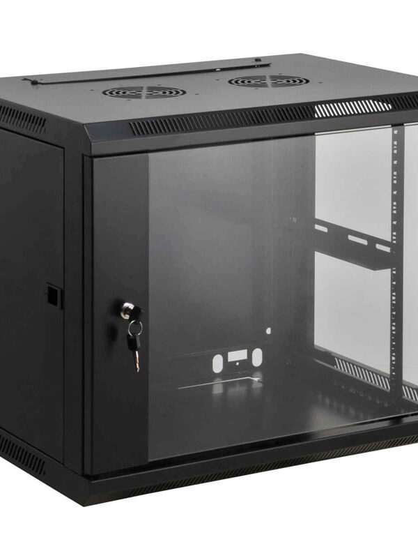 INTELLINET 19'' 9U 600x450 črna zidna komunikacijska omara