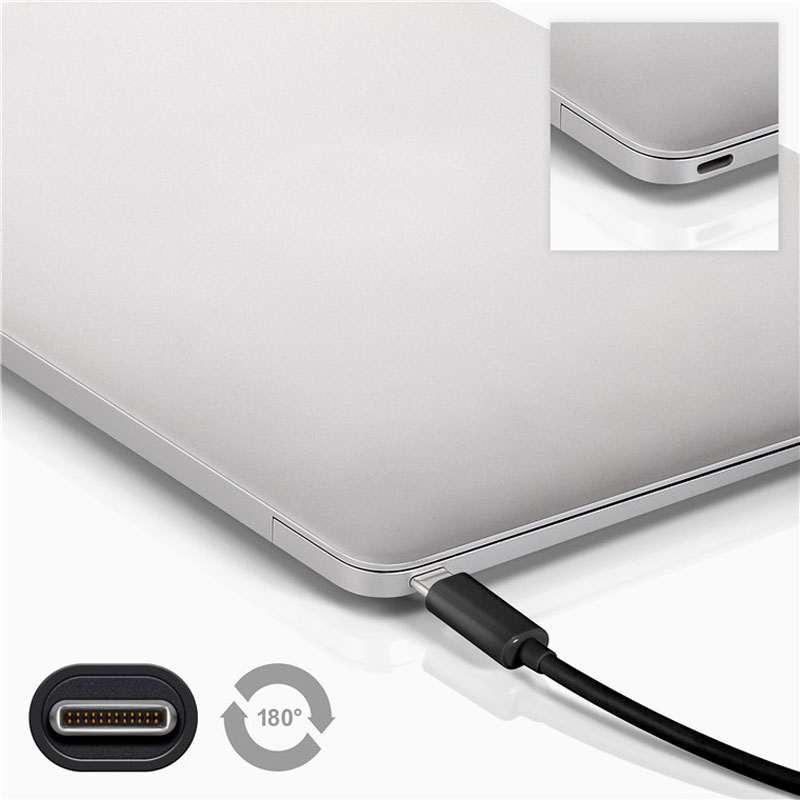 2 m črn polnilni in sync kabel