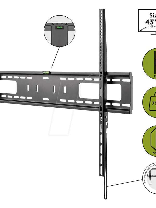 GOOBAY TV Pro Fixed XL 109cm-254cm (43"-100") do 75kg stenski nosilec za TV
