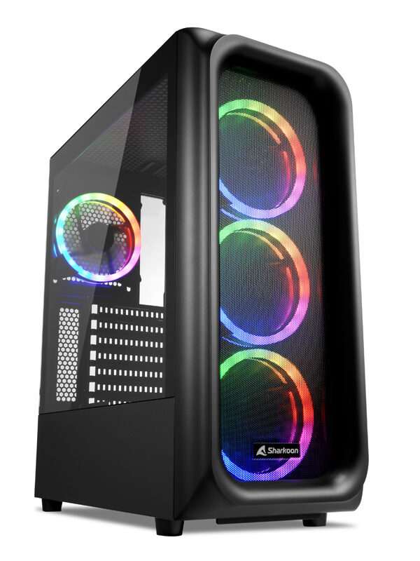 SHARKOON TK5M RGB ATX okno gaming črno ohišje