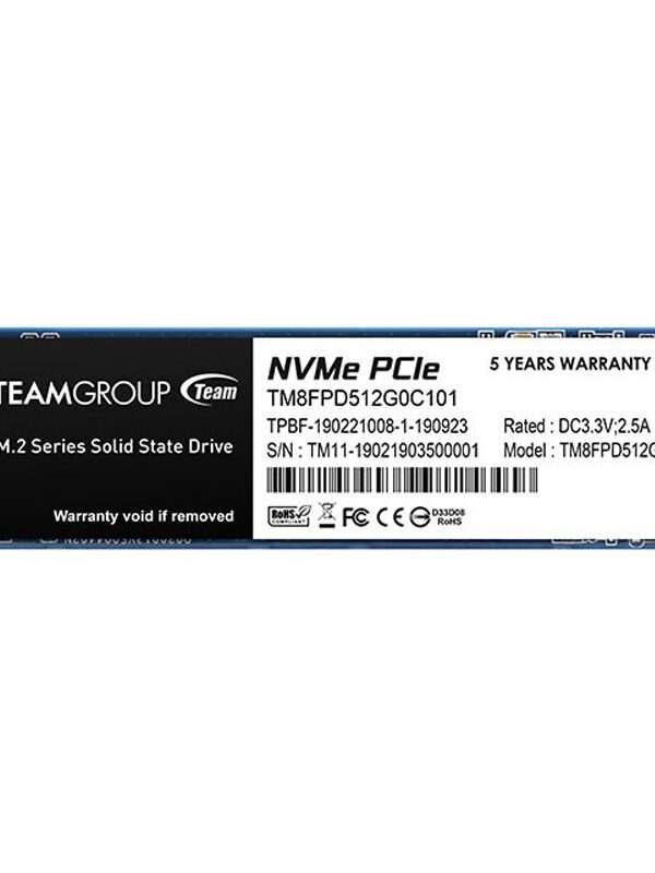 TEAMGROUP MP33 PRO 512GB M.2 PCIE NVME (TM8FPD512G0C101) SSD