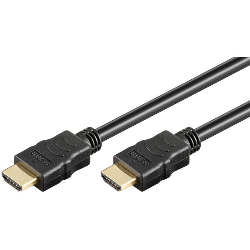 GOOBAY High Speed HDMI (M/M) 2.0 4K 60Hz 2m z Ethernet pozlačen črn kabel
