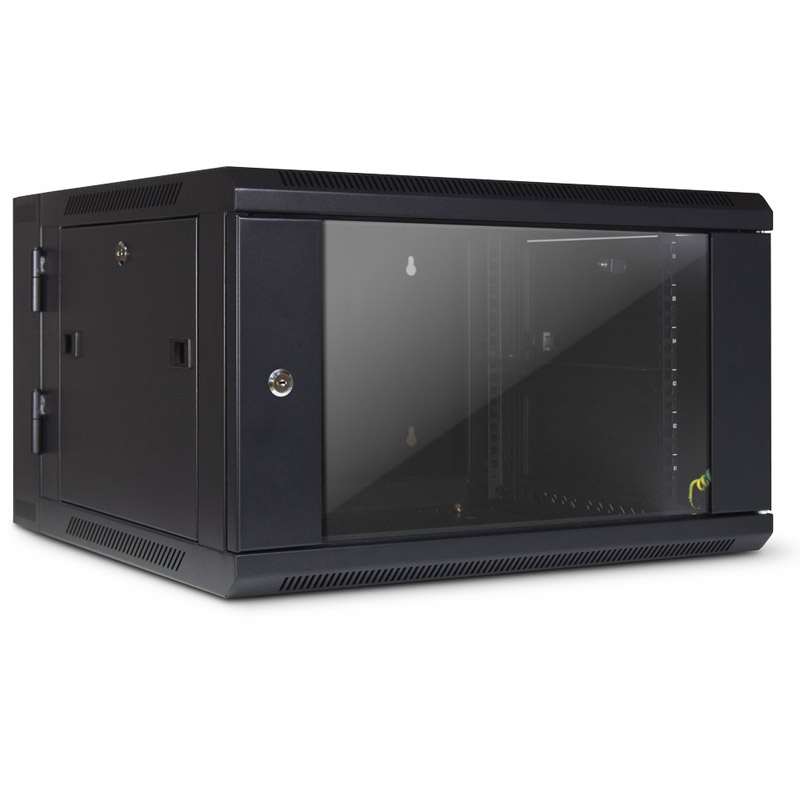 INTER-TECH SMA-6606 19" 6U 600x600 črna zidna komunikacijska omara