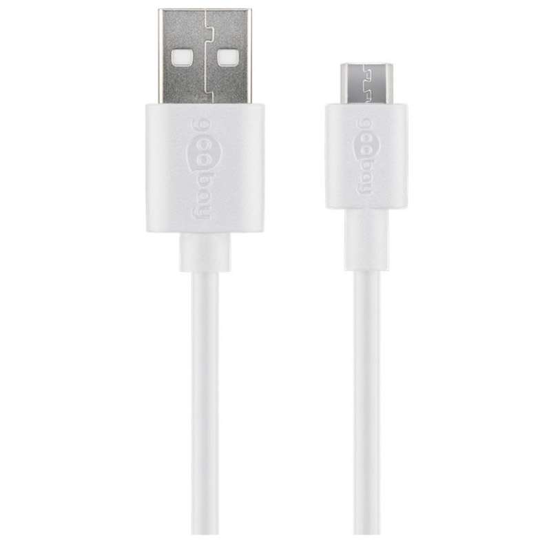 GOOBAY USB-A 2.0 na microUSB (Type B) 2m bel prenos podatkov polnilni kabel