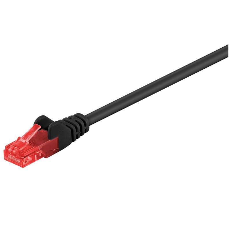 GOOBAY U/UTP CAT6 5m črn/rdeč mrežni priključni patch kabel