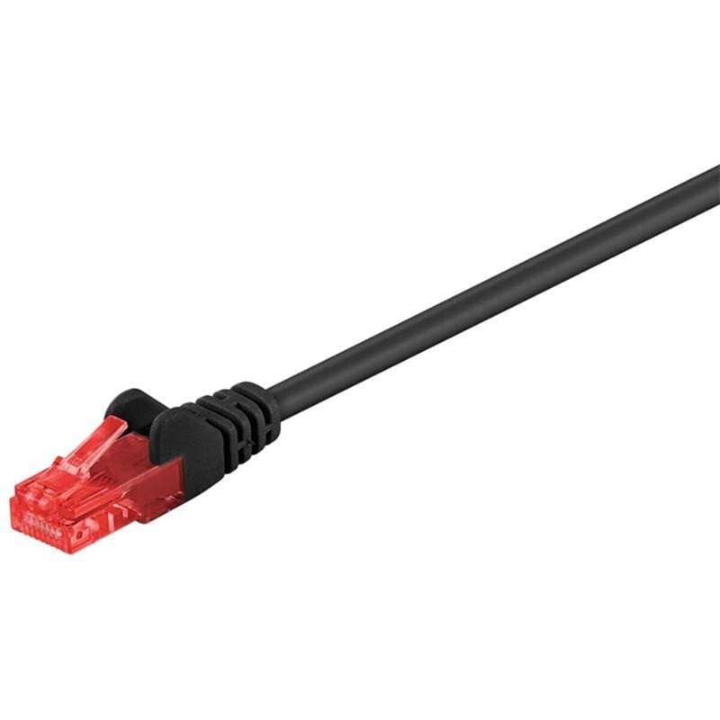 GOOBAY U/UTP CAT 6 15m črn/rdeč mrežni priključni patch kabel