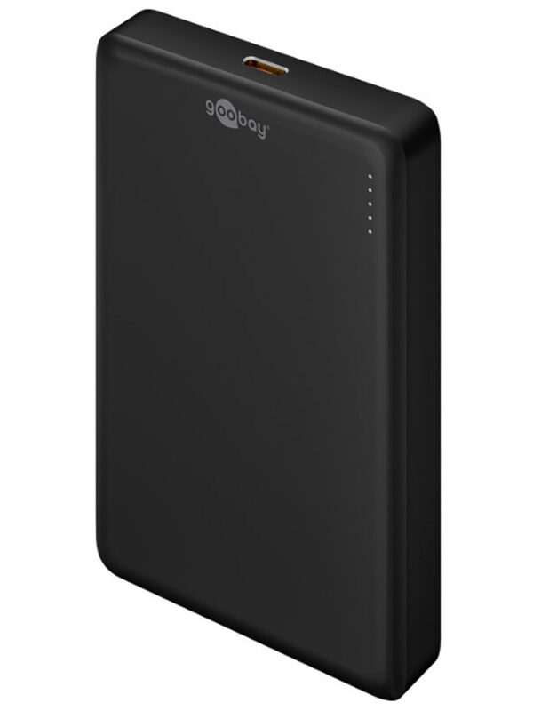 GOOBAY Magnetic Wireless PowerBank 10.000 mAh črna brezžična prenosna baterija