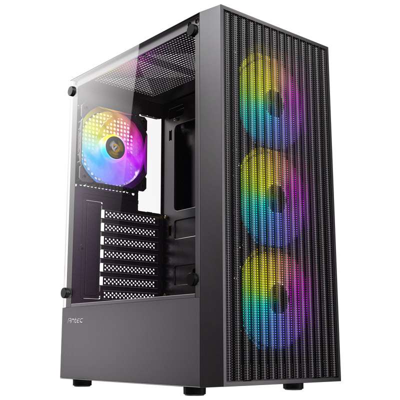 ANTEC AX27 RGB ELITE Midi-T ATX okno gaming črno ohišje
