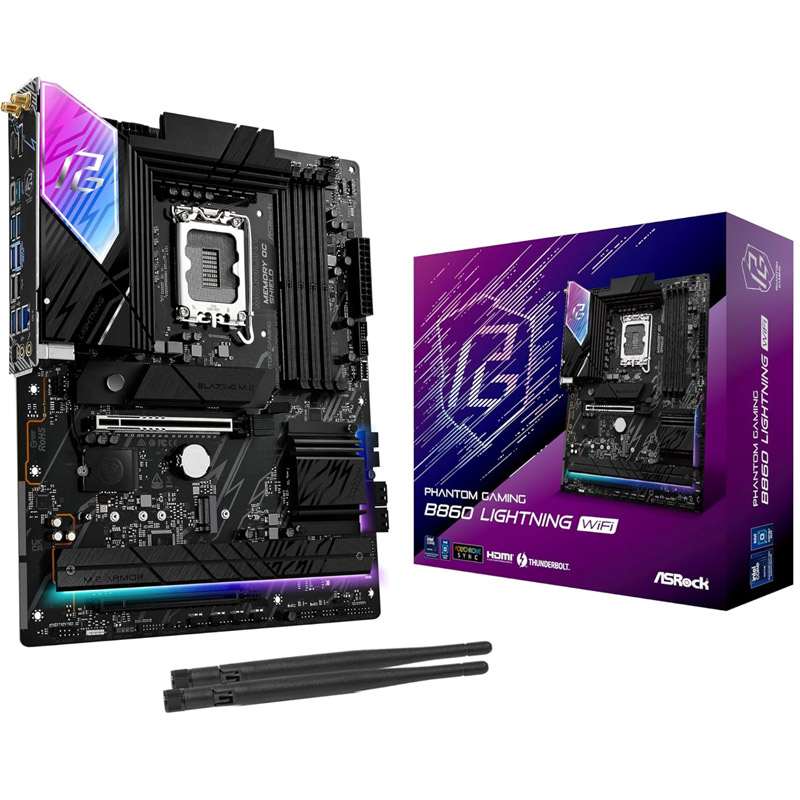 ASROCK B860 Lightning WiFi LGA1851 4xDDR5 ATX osnovna plošča