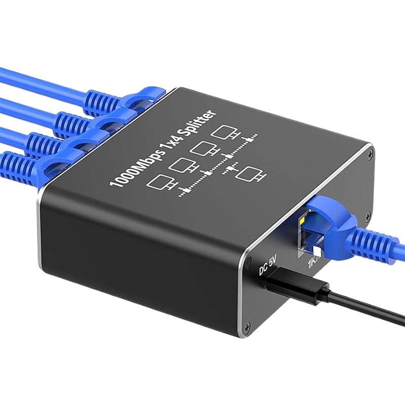 Gigabit Ethernet 1 na 4 RJ45 LAN mrežni razdelilec splitter switch