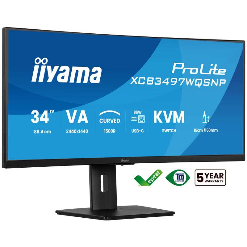 7cm (34") UWQHD VA 120Hz HDMI/DP/USB-C zvočniki monitor