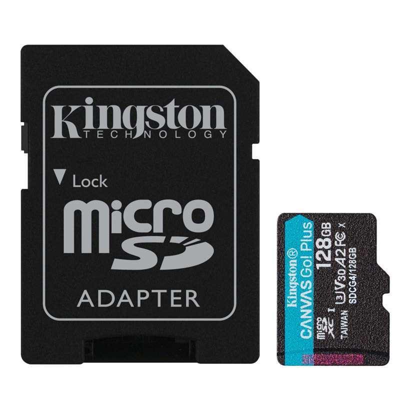 KINGSTON Canvas Go! Plus microSD 128GB Class 10 UHS-I U3 V30 A2 SD adapter SDCG4/128GB spominska kartica