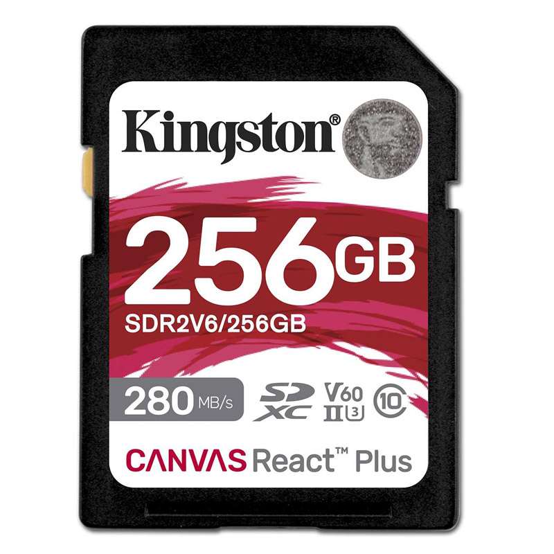 KINGSTON Canvas React Plus V60 SD 256GB Class10 UHS-II SDR2V6/256GB spominska kartica