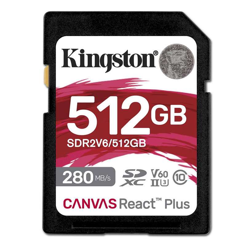 KINGSTON Canvas React Plus V60 SD 512GB Class10 UHS-II SDR2V6/512GB spominska kartica