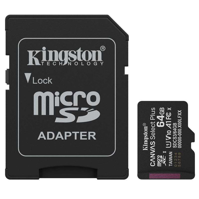 KINGSTON Canvas Select Plus microSD 64GB Class10 UHS-I SD adapter SDCS3/64GB spominska kartica