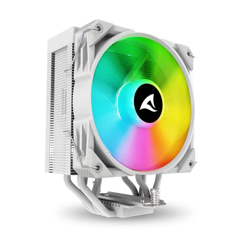 SHARKOON CPU A40 RGB WHITE AIR COOLER 120mm PWM 220W procesorski hladilnik