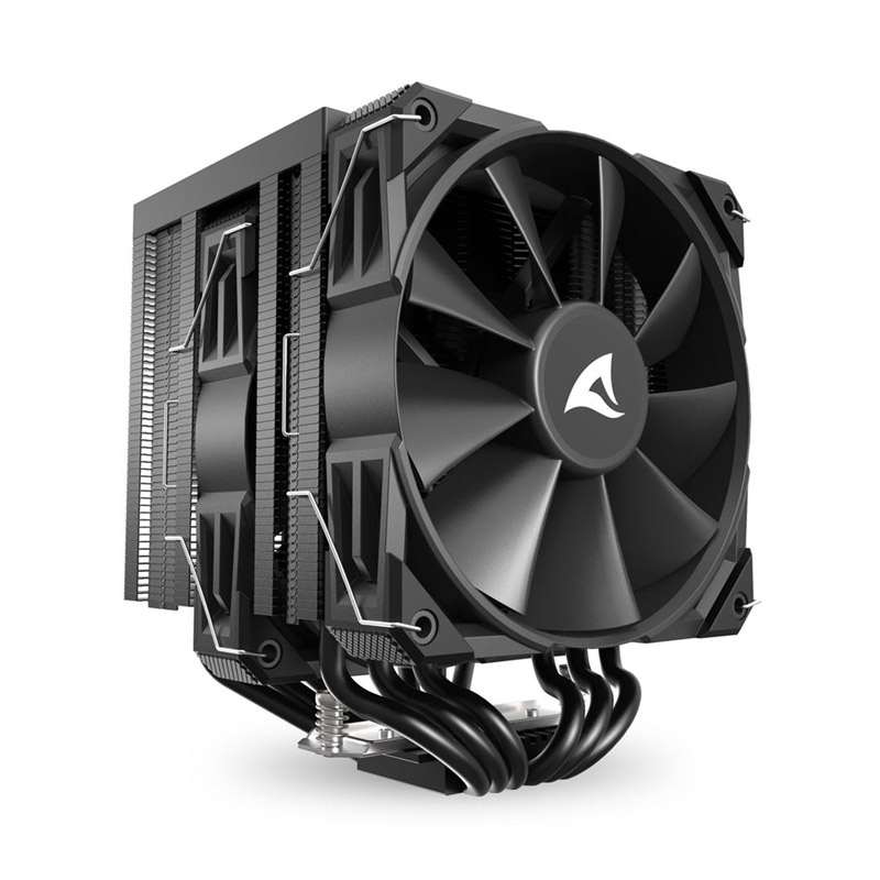 SHARKOON CPU A60 BLACK AIR COOLER 2x120mm PWM 260W procesorski hladilnik