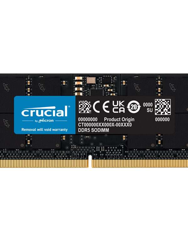 RAM SODIMM DDR5 16GB PC5-44800 5600MT/s CL46 1.1V Crucial