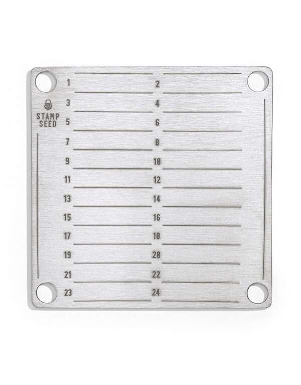 Stamp Seed titanova plošča za 24 besed