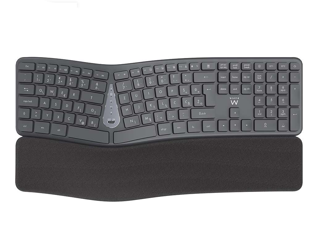Tipkovnica Ewent EW3289 Wireless Ergonomic Multi-Connect