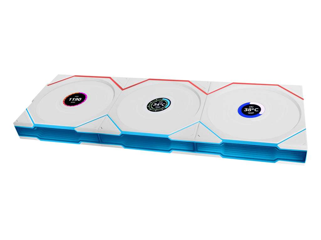 Ventilator za ohišje Lian Li UNI FAN TL Wireless LCD 120 Reverse Blade ARGB PWM 120mm