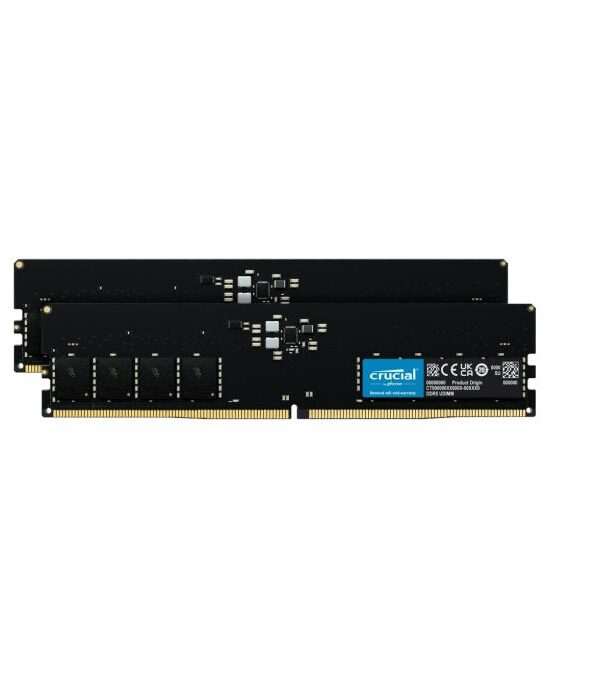 Crucial 32GB Kit (2x16GB) DDR5-4800 UDIMM PC5-38400 CL40