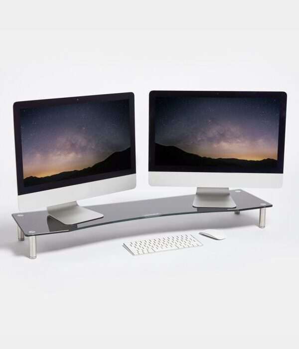 Vonhaus steklen podstavek za monitor XL črn