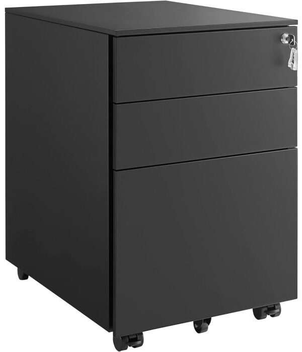 SONGMICS Pisarniška omarica na kolesih OFC60BK