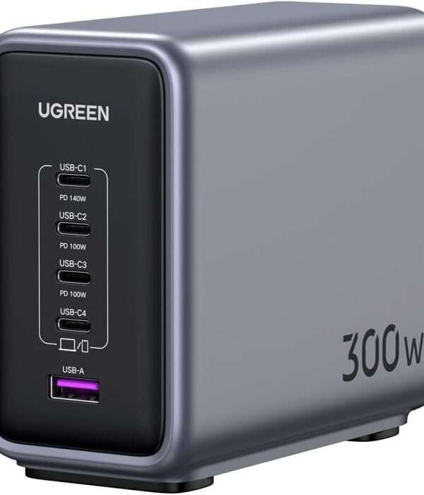 Ugreen Nexode 300W GaN II 5-portni USB polnilec - box