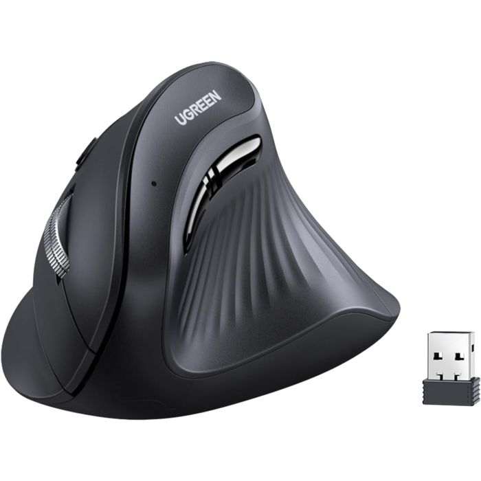Ugreen brezžična ergonomska vertikalna miška z Bluetooth in Wi-Fi povezavo