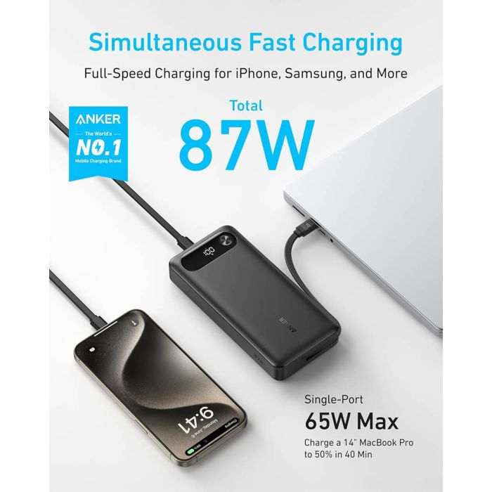 87W z vgrajenim USB-C kablom