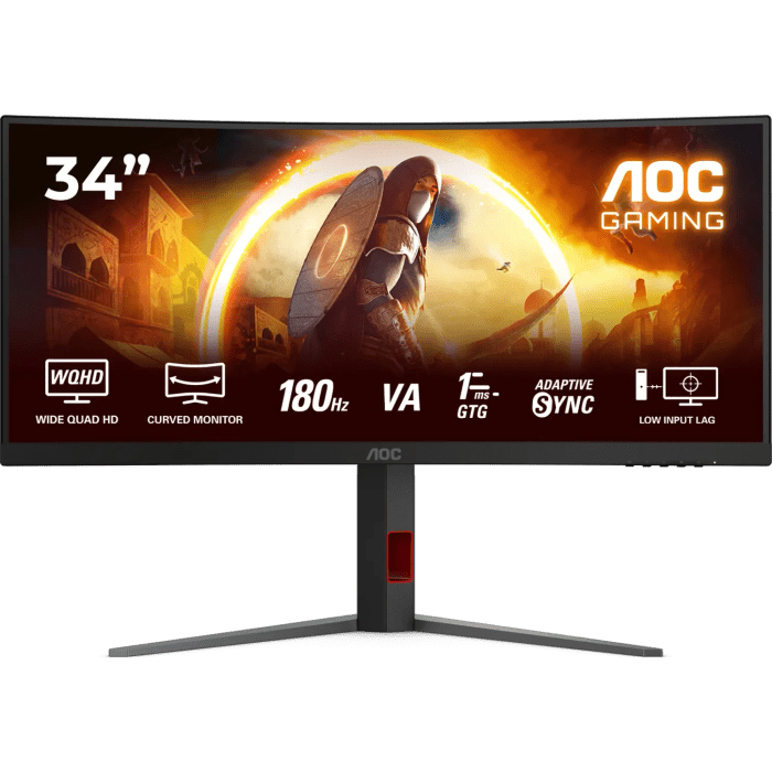AOC Gaming CU34G4 34" WQHD 3440 x 1440 1ms 180Hz HDR10 ukrivljen monitor