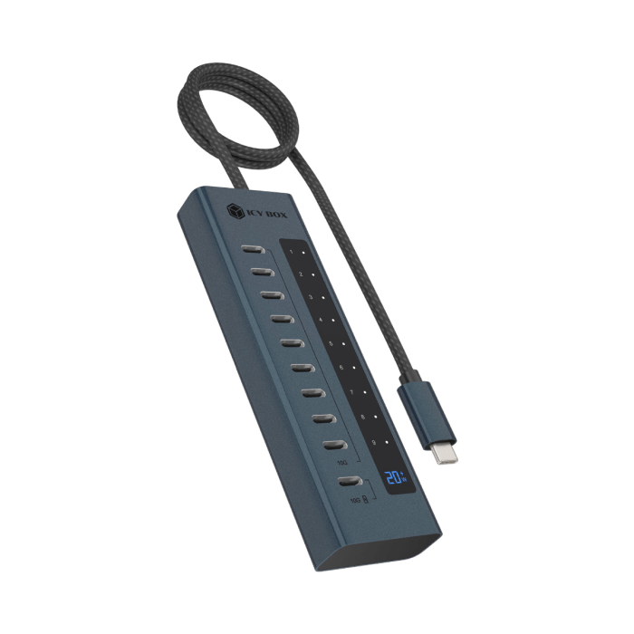 IcyBox IB-HUB1450-C31 10-portni hub vmesnik USB-C 3.2