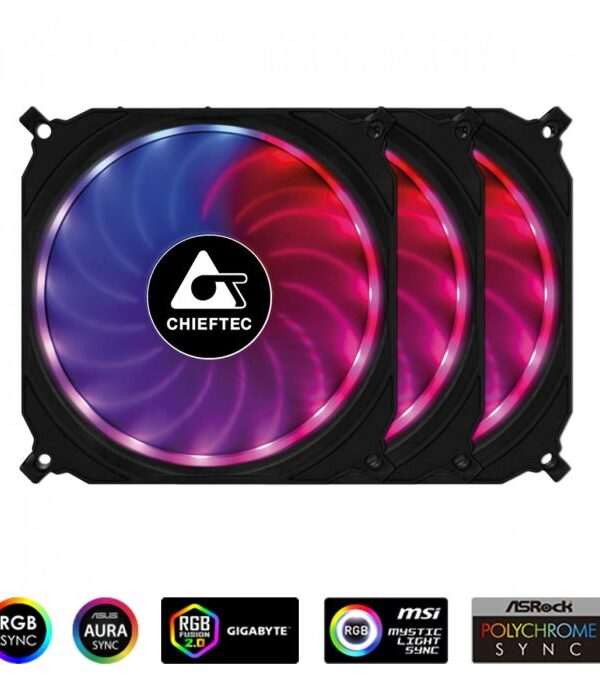 Chieftec TORNADO set RGB ventilatorjev (3x120mm)