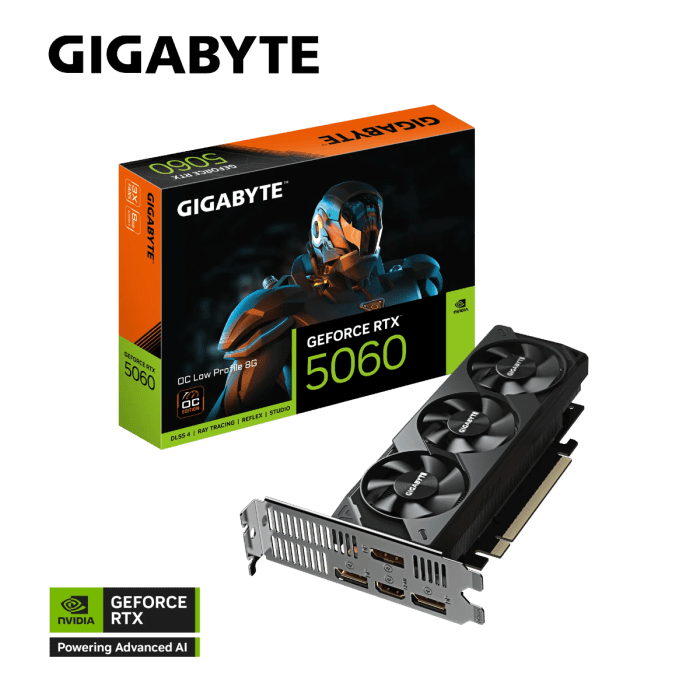 Grafična kartica GIGABYTE GeForce RTX 5060 OC Low Profile 8G Grafična kartica GIGABYTE GeForce RTX 5060 OC Low Profile 8G