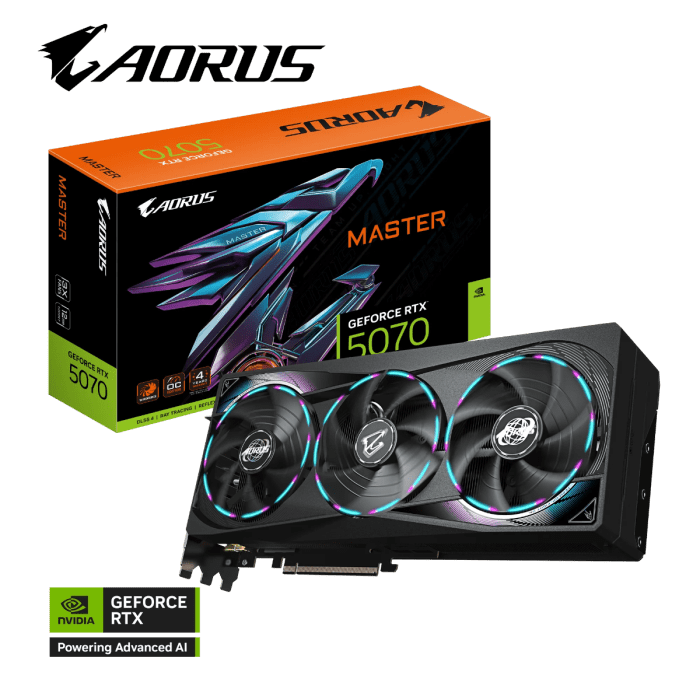 Grafična kartica GIGABYTE AORUS GeForce RTX 5070 MASTER 12G