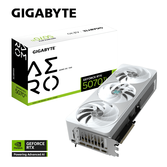 Grafična kartica GIGABYTE GeForce RTX 5070 Ti AERO OC 16G