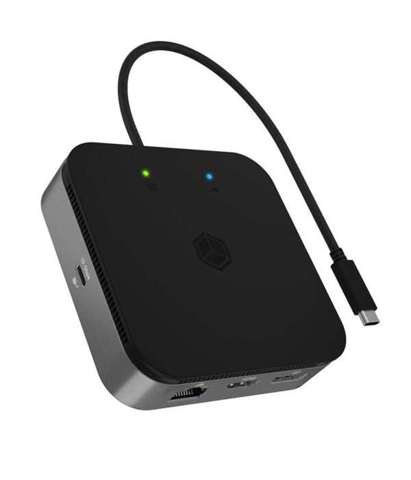 IcyBox IB-DK408-C41 priključna postaja USB4 z dvojnim video izhodom 7v1