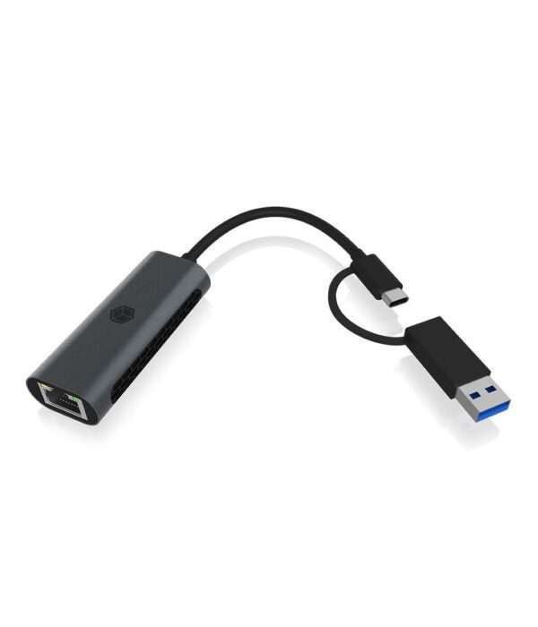 IcyBox IB-LAN301-C3 USB-A in USB-C mrežna kartica/adapter na 2.5 Gbit Ethernet