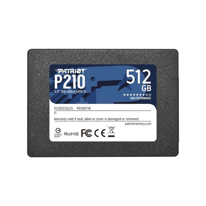 Patriot P210 512GB SSD SATA 3 2.5 Patriot P210 512GB SSD SATA 3 2.5