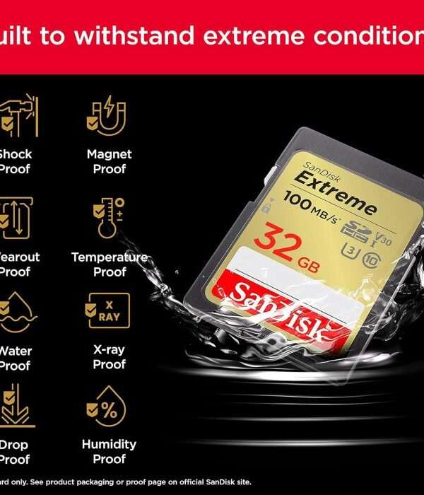 SanDisk Extreme PLUS 32GB SDHC spominska kartica 100MB/s in 60MB/s branje/pisanje