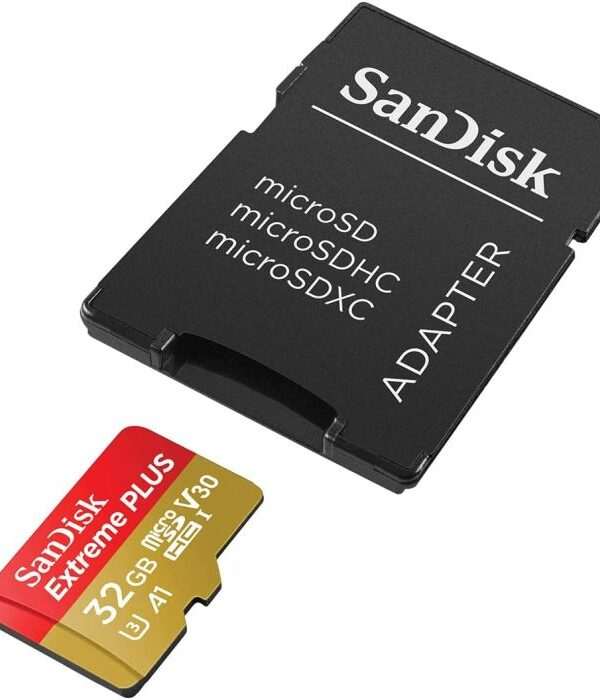 San Disk Extreme PLUS micSDHC 32GB + SD Adapter + RescuePRO Deluxe 100MB/s A1 C10 V30 UHS-I U3