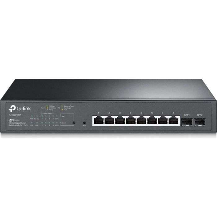 TP-LINK JetStream 8-Port Gigabit Smart PoE+ & 2-Port Gigabit SFP switch/stikalo