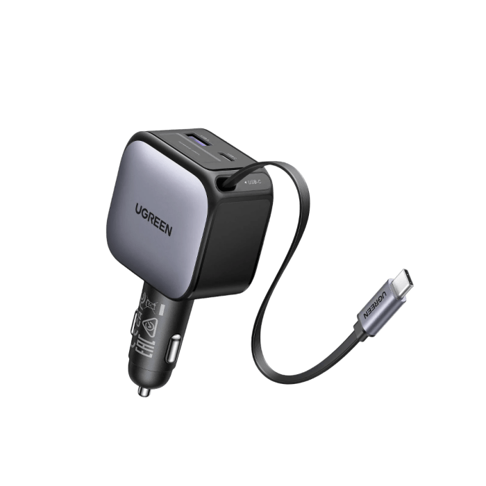 Ugreen 60W avtopolnilec z vgrajenim USB-C kablom